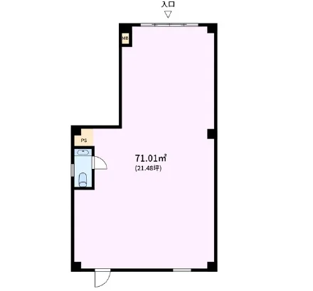 北浦和のスケルトン物件の平面図