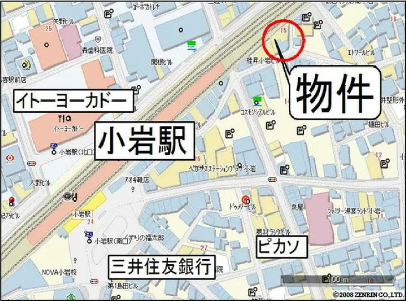 小岩の事務所仕様物件の周辺