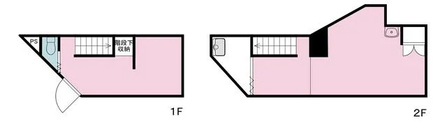 美容室・理容室の居抜き物件の平面図