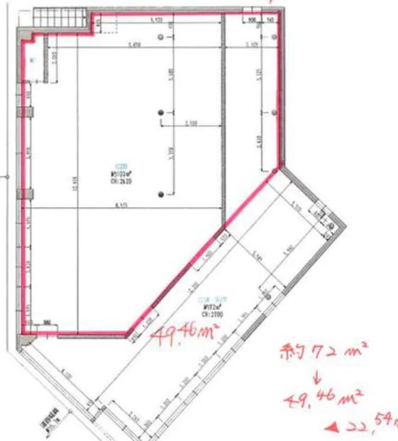 江古田のスケルトン物件の平面図