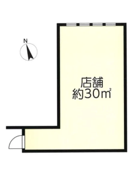 中野島のスケルトン店舗物件の平面図
