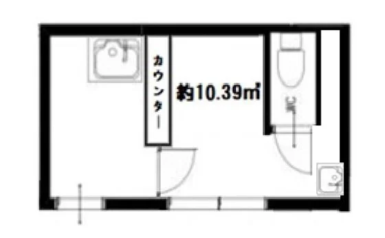 国分寺の居抜き店舗の平面図