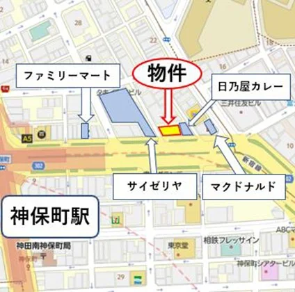 貸店舗(スケルトン)の地図