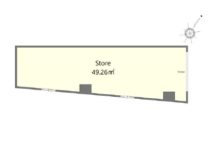 貸店舗(スケルトン)の平面図