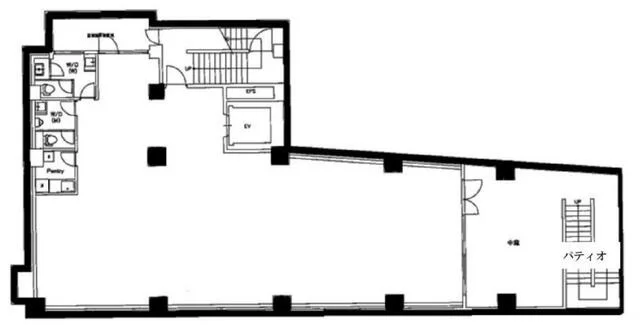 広尾の居抜き店舗の平面図