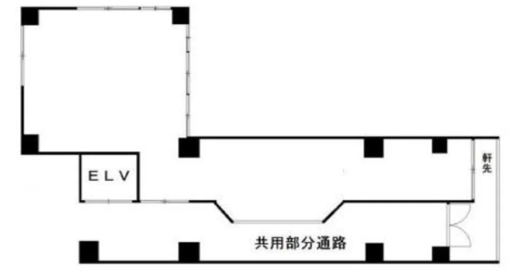 貸店舗(スケルトン)の平面図