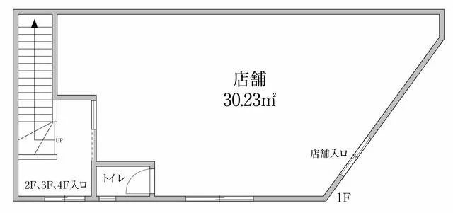 菊川のスケルトン物件の平面図