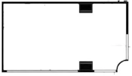 阪東橋のスケルトン店舗物件の平面図