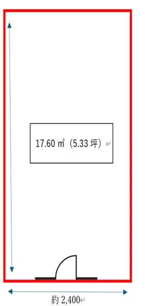 貸店舗(スケルトン)の平面図