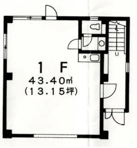美容室・理容室の居抜き物件の平面図