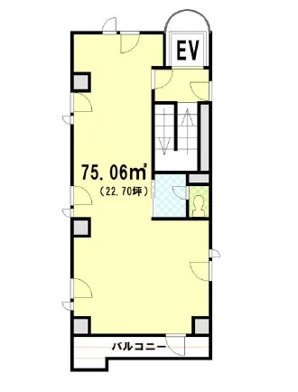 エステの居抜き物件の平面図