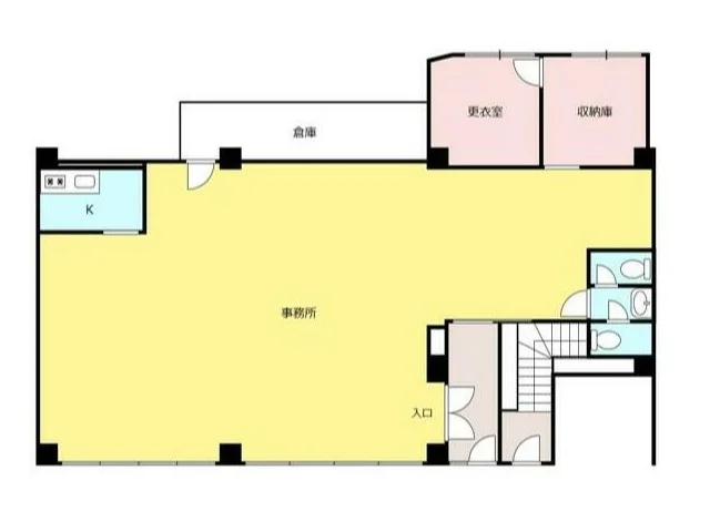 志木の事務所仕様店舗物件の平面図