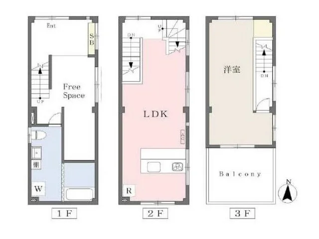 貸店舗(事務所仕様)の平面図