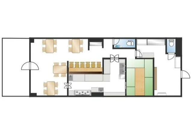 浦安の韓国料理居抜きの平面図
