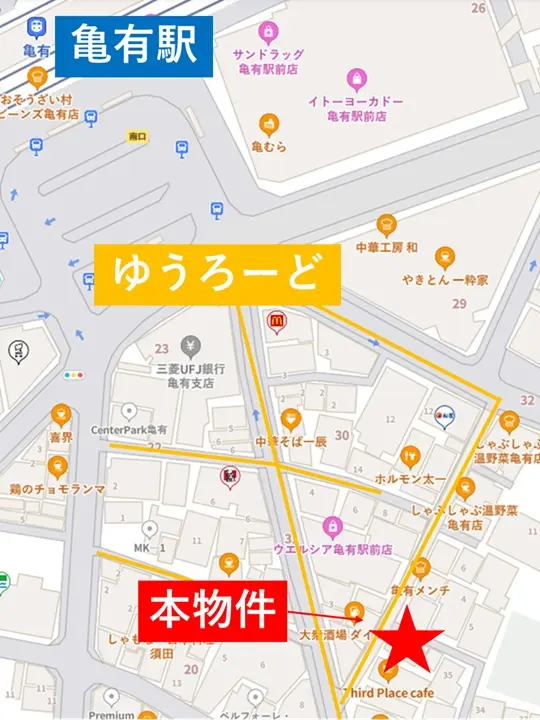 貸店舗(事務所仕様)の平面図
