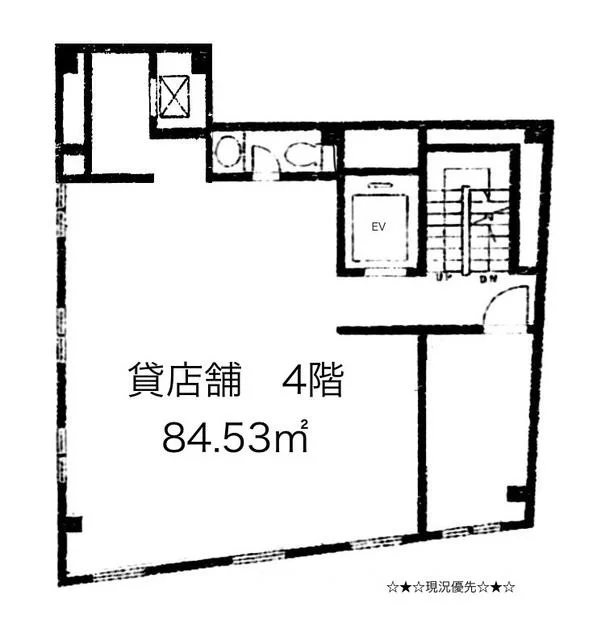 日ノ出町の整体・マッサージ居抜きの平面図