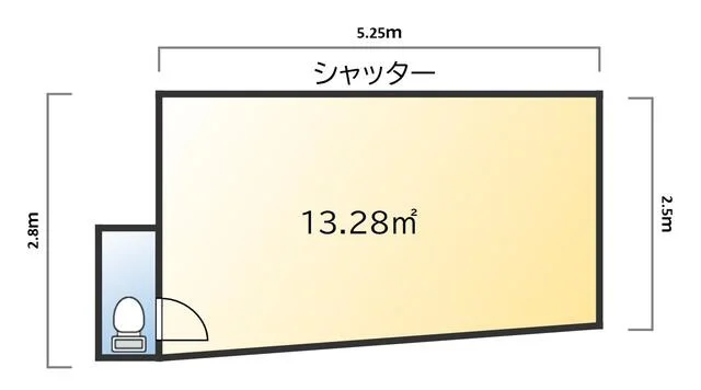 新大久保のスケルトン物件の平面図