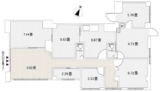 医院の居抜き物件の平面図