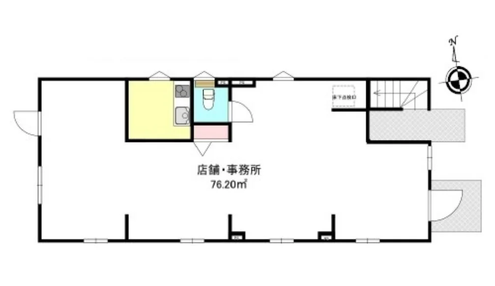 貸店舗(スケルトン)の平面図
