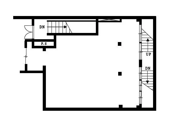 貸店舗(スケルトン)の平面図