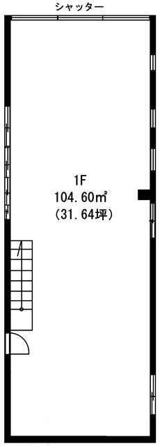 貸店舗(スケルトン)の平面図