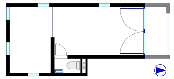 祐天寺のスケルトン物件の平面図