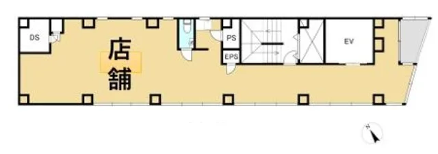 貸店舗(事務所仕様)の平面図