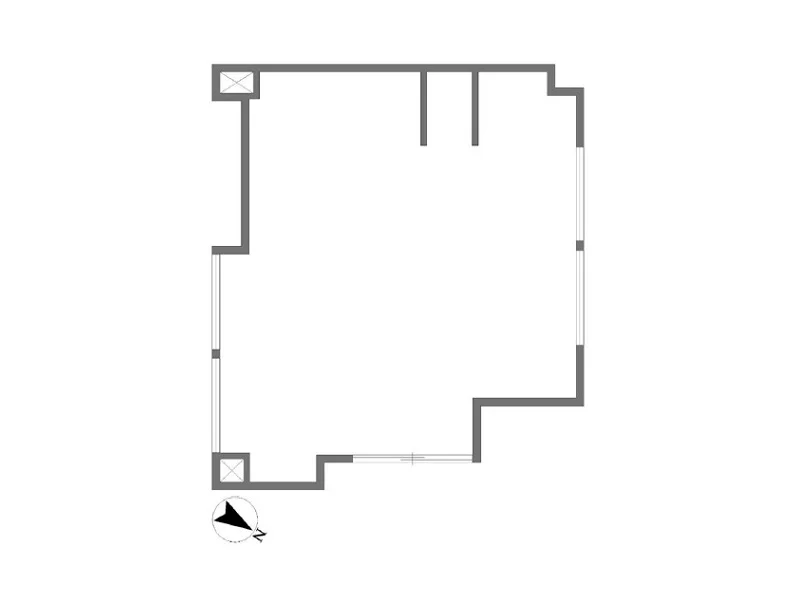 貸店舗(スケルトン)の平面図