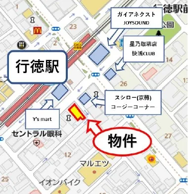 貸店舗(スケルトン)の地図
