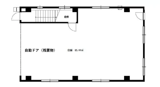 吉祥寺の居抜き店舗の平面図