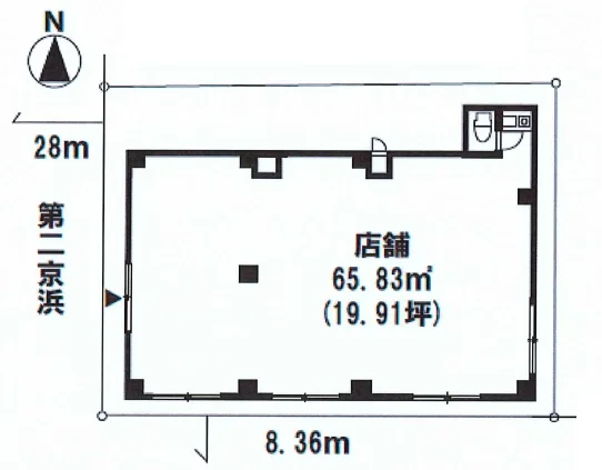 矢口渡のスケルトン物件の平面図