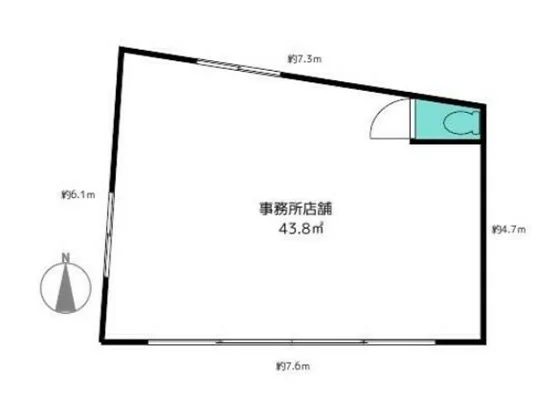 下高井戸の事務所仕様物件の平面図