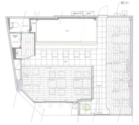 新習志野の居酒屋居抜きの平面図
