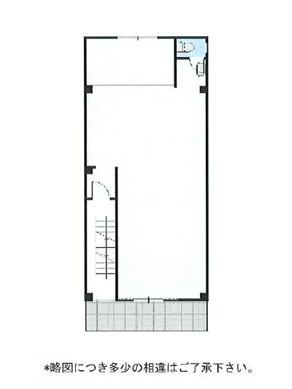 物販の居抜き物件の平面図