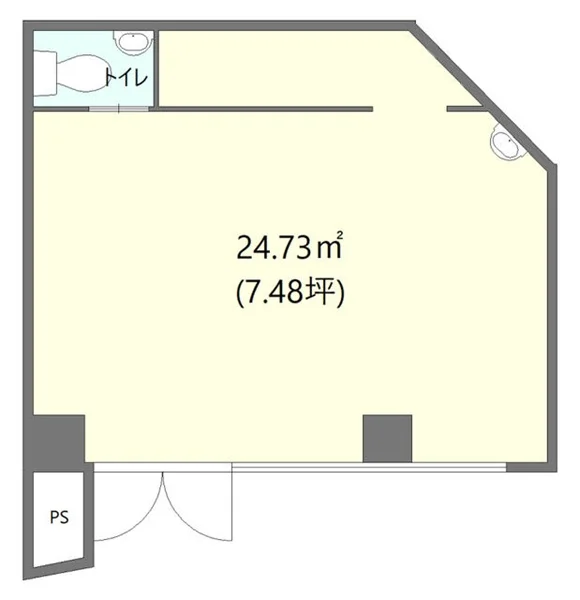 貸店舗(事務所仕様)の平面図