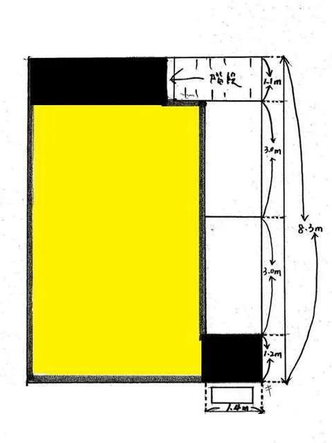 貸店舗(事務所仕様)の平面図