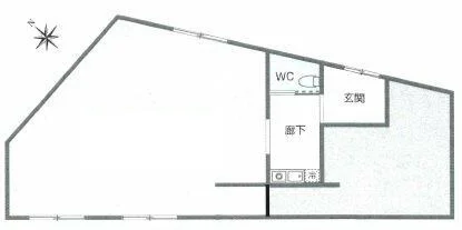貸店舗(事務所仕様)の平面図
