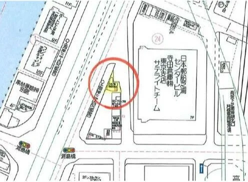 芝浦ふ頭のスケルトン店舗物件の地図