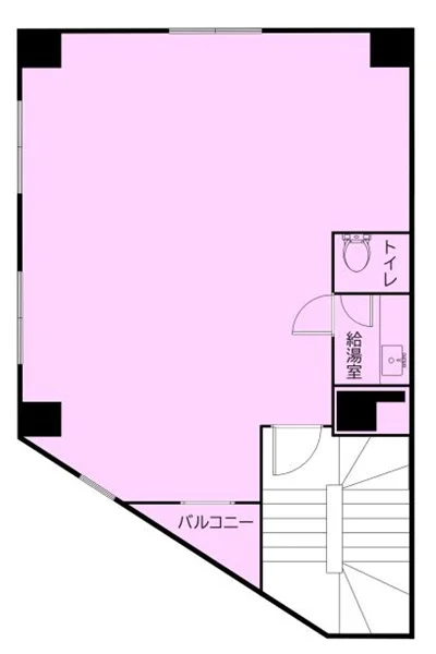 貸店舗(事務所仕様)の平面図