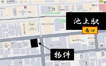 貸店舗(スケルトン)の平面図