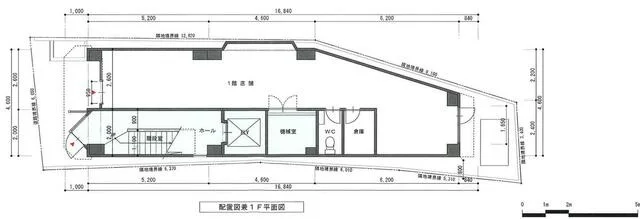 高津の事務所仕様物件の平面図