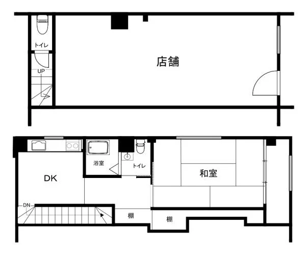 東大前のスケルトン物件の平面図