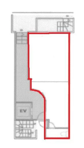 貸店舗(事務所仕様)の平面図