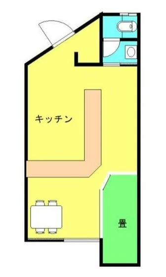 衣笠の居抜き店舗の平面図