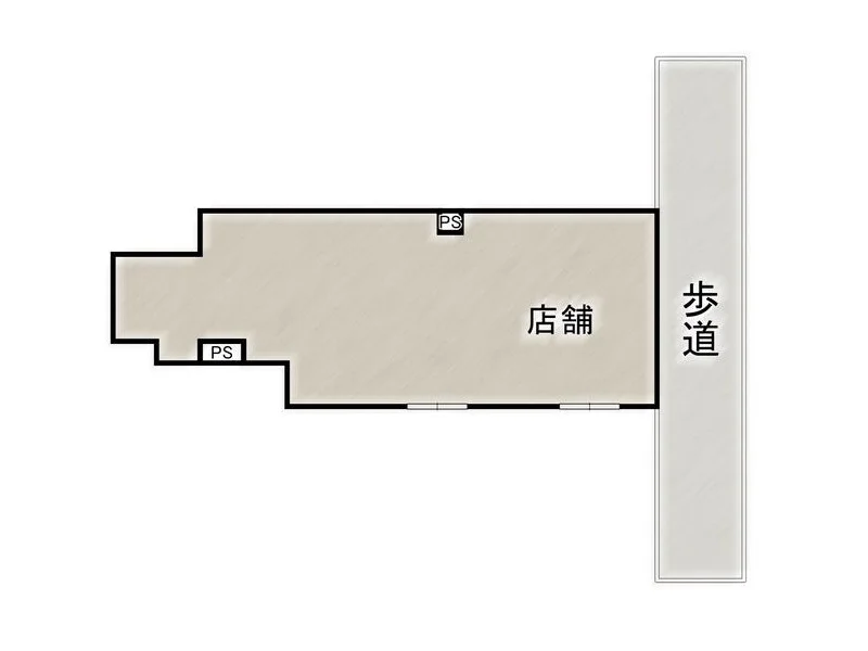 南千住のスケルトン物件の平面図