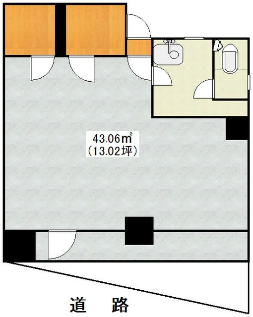 市川真間の美容室・理容室居抜きの平面図