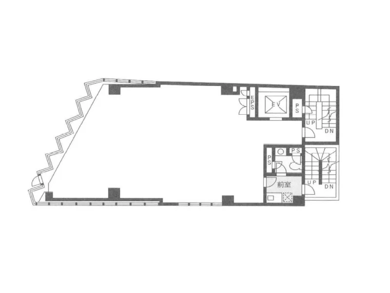 都庁前の居抜き店舗の平面図