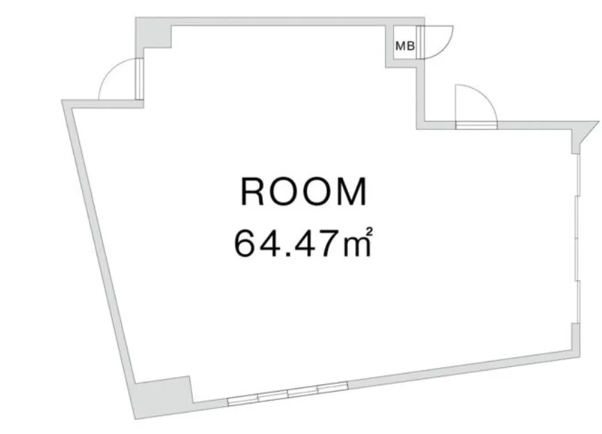 貸店舗(スケルトン)の平面図