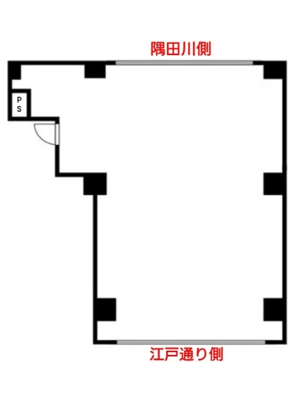 浅草のスケルトン物件の平面図