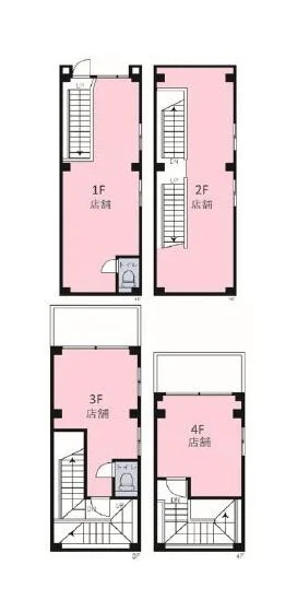 渋谷の居抜き店舗の平面図